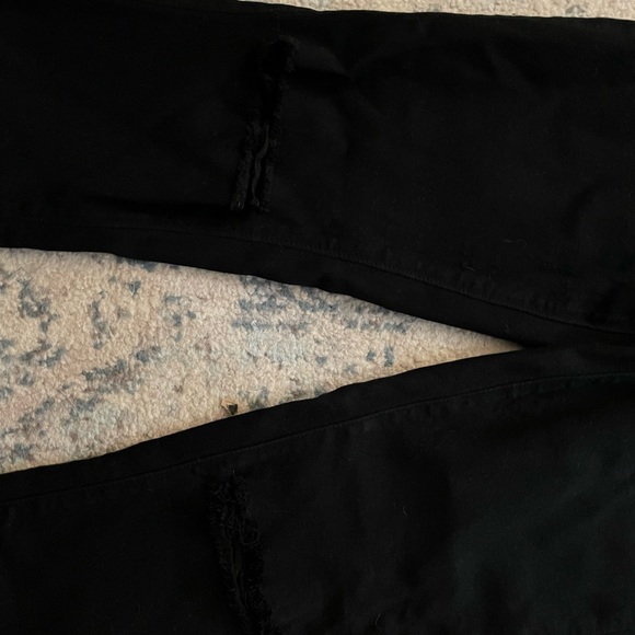 PAIGE Verdugo Ankle in Black Overdye w Knee Slash Size: 24 - Picture 3 of 8